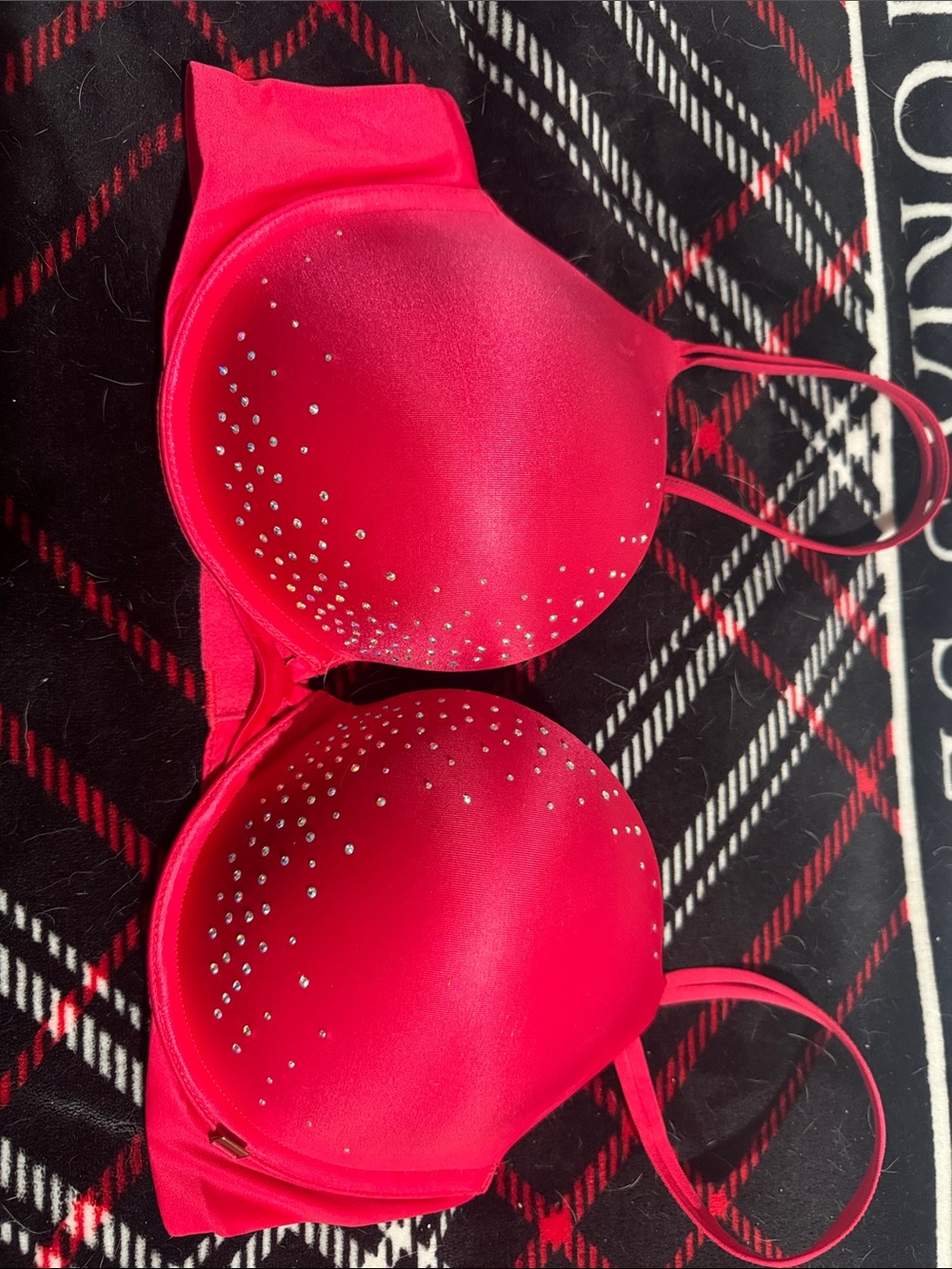 Victoria's Secret Red Rhinestone Push-Up Bra